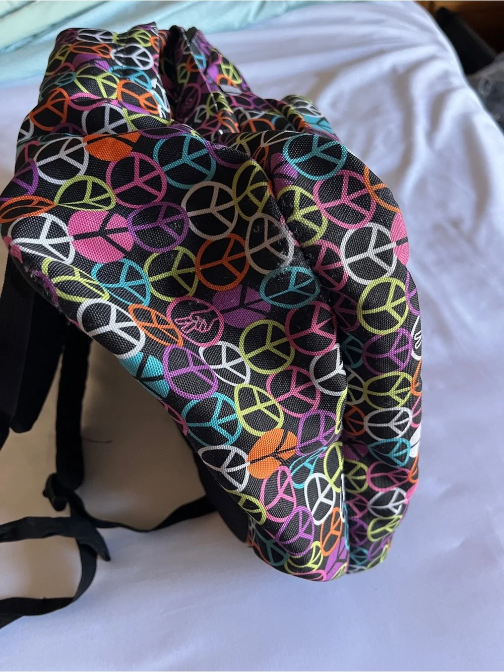 Trans by JanSport Multi-Color Peace Sign Backpack School Bag Organizer OS
